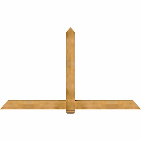 Ekena Millwork Eugene Rough Sawn Timber Gable Bracket, Western Red Cedar, 96"W x 56"H x 6"D x 6"F, 14/12 Pitch GBW096X56X0606EUG00RWR